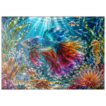 Darstellung des Puzzle Motivs puzzleplate Luminous Glass Ocean Treasures 200 Puzzle