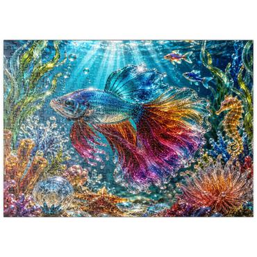 Darstellung des Puzzle Motivs puzzleplate Luminous Glass Ocean Treasures 500 Puzzle