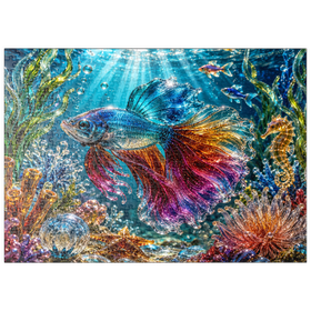 Darstellung des Puzzle Motivs Leuchtende Glasschätze aus dem Ozean - Puzzleteile: 500