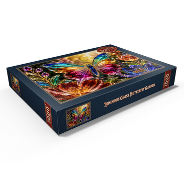 Darstellung des Puzzle Motivs Luminous Glass Butterfly Garden 1000 Puzzle Schachtel Ansicht1