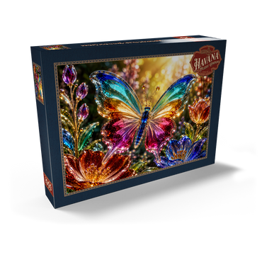 Darstellung des Puzzle Motivs Luminous Glass Butterfly Garden 1000 Puzzle Schachtel Ansicht2