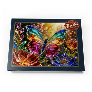 Darstellung des Puzzle Motivs Luminous Glass Butterfly Garden 1000 Puzzle Schachtel Ansicht3