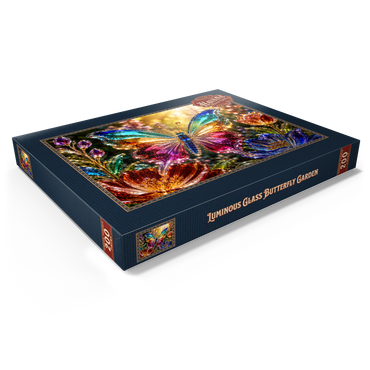 Darstellung des Puzzle Motivs Luminous Glass Butterfly Garden 200 Puzzle Schachtel Ansicht1