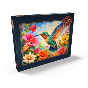 Darstellung des Puzzle Motivs Jeweled Hummingbird Flower Garden 200 Puzzle Schachtel Ansicht2