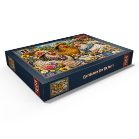 Darstellung des Puzzle Motivs Tee-Party im Knetgarten - Puzzleteile: 1000