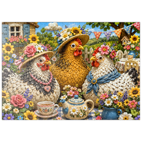 Darstellung des Puzzle Motivs Tee-Party im Knetgarten - Puzzleteile: 500