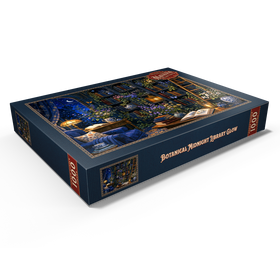 Darstellung des Puzzle Motivs Botanische Mitternachtsbibliothek – Leuchten - Puzzleteile: 1000