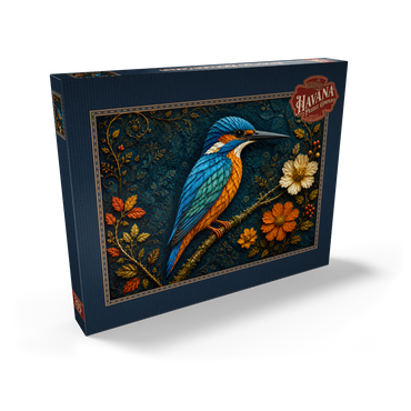 Darstellung des Puzzle Motivs Autumn Leaf Kingfisher Garden 200 Puzzle Schachtel Ansicht2