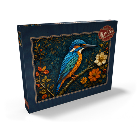 Darstellung des Puzzle Motivs Garten der Herbstblatt-Eisvögel Autumn Leaf Kingfisher Garden 200 Puzzle Schachtel Ansicht2