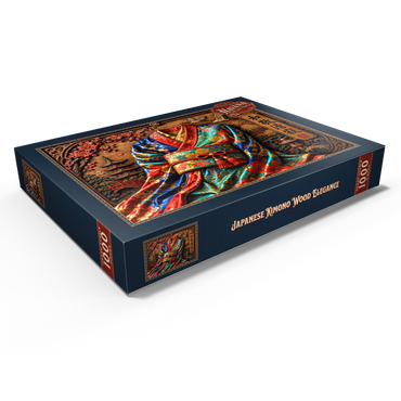 Darstellung des Puzzle Motivs     Japanese Kimono Wood Elegance 1000 Puzzle Schachtel Ansicht1