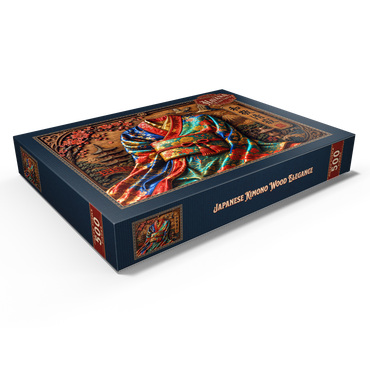 Darstellung des Puzzle Motivs     Japanese Kimono Wood Elegance 500 Puzzle Schachtel Ansicht1