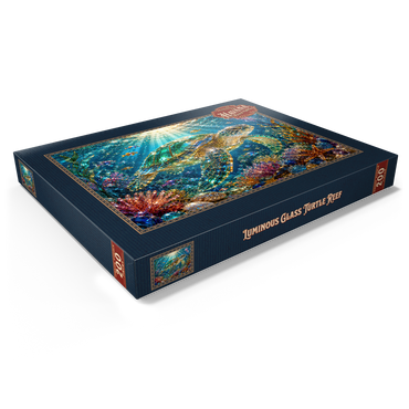 Darstellung des Puzzle Motivs Luminous Glass Turtle Reef 200 Puzzle Schachtel Ansicht1