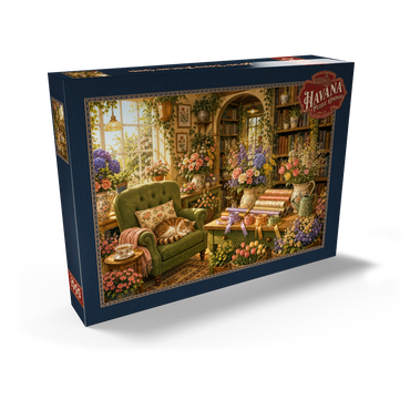 Darstellung des Puzzle Motivs Secret Flower Bookshop Corner 1000 Puzzle Schachtel Ansicht2