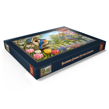 Darstellung des Puzzle Motivs Bluebird Spring Cottage Garden 200 Puzzle Schachtel Ansicht1