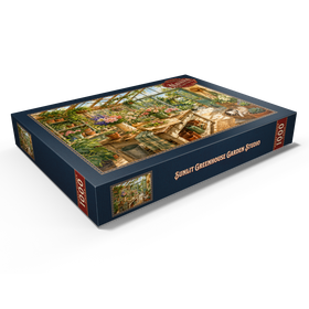 Darstellung des Puzzle Motivs Sonnenverwöhntes Gewächshaus-Gartenstudio - Puzzleteile: 1000