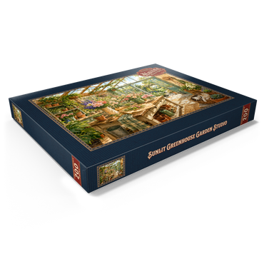 Darstellung des Puzzle Motivs Sunlit Greenhouse Garden Studio 200 Puzzle Schachtel Ansicht1