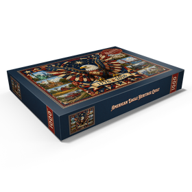 Darstellung des Puzzle Motivs American Eagle Heritage-Steppdecke - Puzzleteile: 1000
