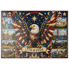 Darstellung des Puzzle Motivs American Eagle Heritage-Steppdecke - Puzzleteile: 100