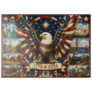 Darstellung des Puzzle Motivs puzzleplate American Eagle Heritage Quilt 200 Puzzle
