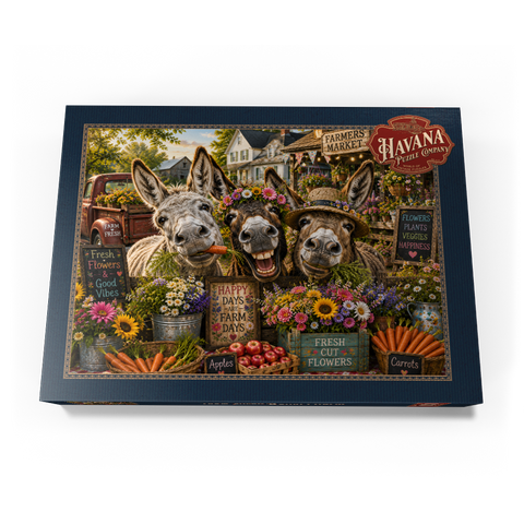 Darstellung des Puzzle Motivs Farm Fresh Donkey Crew Farm Fresh Donkey Crew 1000 Puzzle Schachtel Ansicht3