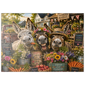 Darstellung des Puzzle Motivs Farm Fresh Donkey Crew - Puzzleteile: 100
