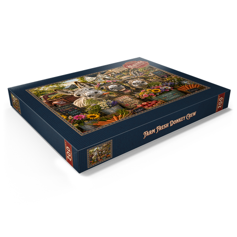 Darstellung des Puzzle Motivs Farm Fresh Donkey Crew Farm Fresh Donkey Crew 200 Puzzle Schachtel Ansicht1