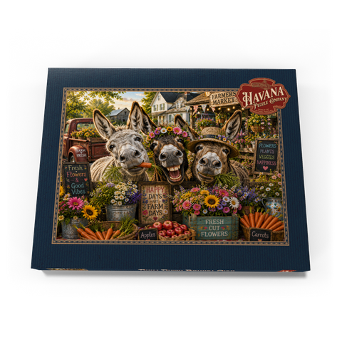 Darstellung des Puzzle Motivs Farm Fresh Donkey Crew Farm Fresh Donkey Crew 200 Puzzle Schachtel Ansicht3