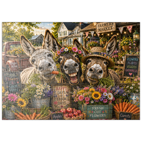 Darstellung des Puzzle Motivs Farm Fresh Donkey Crew puzzleplate Farm Fresh Donkey Crew 200 Puzzle