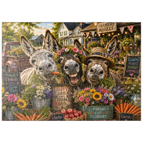 Darstellung des Puzzle Motivs Farm Fresh Donkey Crew puzzleplate Farm Fresh Donkey Crew 500 Puzzle