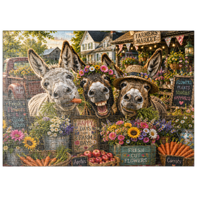 Darstellung des Puzzle Motivs Farm Fresh Donkey Crew - Puzzleteile: 500