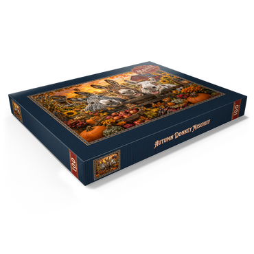 Darstellung des Puzzle Motivs Autumn Donkey Mischief 100 Puzzle Schachtel Ansicht1