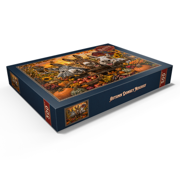 Darstellung des Puzzle Motivs Autumn Donkey Mischief 500 Puzzle Schachtel Ansicht1