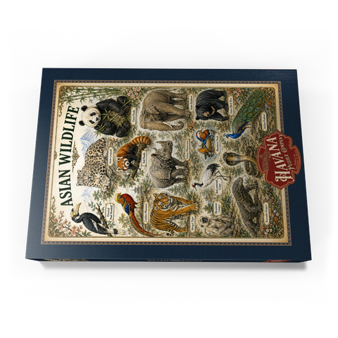 Darstellung des Puzzle Motivs Asian Wildlife Vintage Art Poster Asian Wildlife Vintage Art Poster 1000 Puzzle Schachtel Ansicht3
