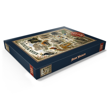 Darstellung des Puzzle Motivs Asian Wildlife Vintage Art Poster 100 Puzzle Schachtel Ansicht1