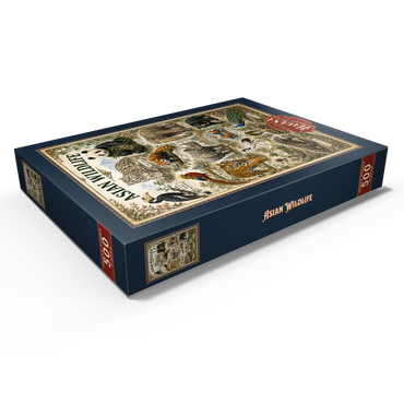 Darstellung des Puzzle Motivs Asian Wildlife Vintage Art Poster 500 Puzzle Schachtel Ansicht1