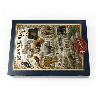 Darstellung des Puzzle Motivs Asian Wildlife Vintage Art Poster 500 Puzzle Schachtel Ansicht3