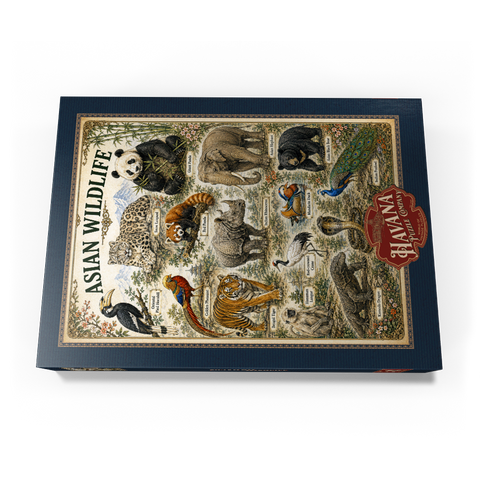 Darstellung des Puzzle Motivs Asian Wildlife Vintage Art Poster Asian Wildlife Vintage Art Poster 500 Puzzle Schachtel Ansicht3