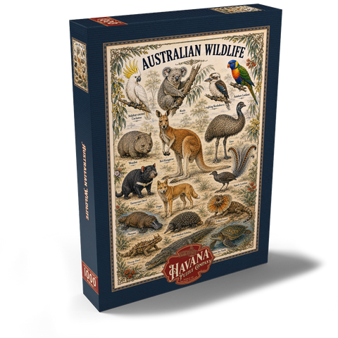Darstellung des Puzzle Motivs Australian Wildlife Vintage Art Poster Australian Wildlife Vintage Art Poster 1000 Puzzle Schachtel Ansicht2