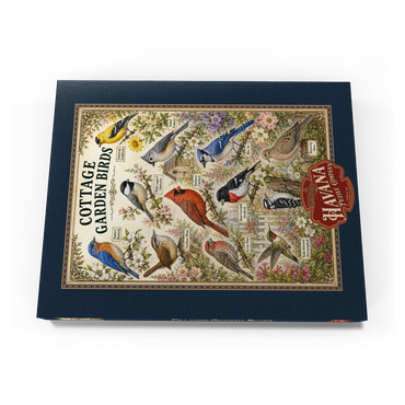 Darstellung des Puzzle Motivs Cottage Garden Birds Vintage Poster 100 Puzzle Schachtel Ansicht3