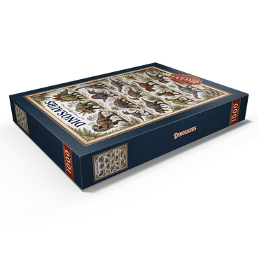 Darstellung des Puzzle Motivs Dinosaurs Vintage Art Poster 1000 Puzzle Schachtel Ansicht1