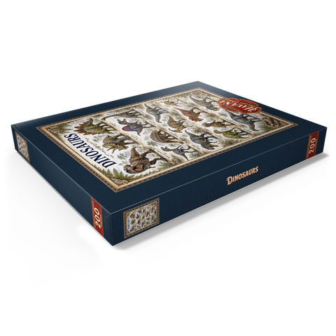 Darstellung des Puzzle Motivs Dinosaurs Vintage Art Poster Dinosaurs Vintage Art Poster 200 Puzzle Schachtel Ansicht1