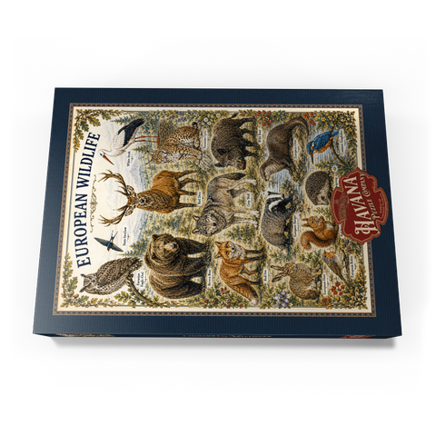Darstellung des Puzzle Motivs European Wildlife Vintage Art Poster European Wildlife Vintage Art Poster 1000 Puzzle Schachtel Ansicht3