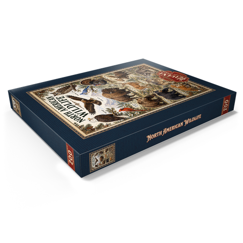 Darstellung des Puzzle Motivs North American Wildlife Vintage Poster North American Wildlife Vintage Poster 200 Puzzle Schachtel Ansicht1