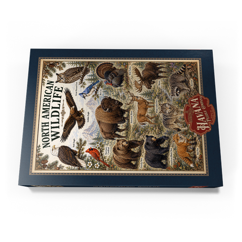 Darstellung des Puzzle Motivs North American Wildlife Vintage Poster North American Wildlife Vintage Poster 500 Puzzle Schachtel Ansicht3