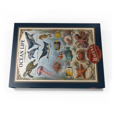 Darstellung des Puzzle Motivs Ocean Life Vintage Art Poster 1000 Puzzle Schachtel Ansicht3