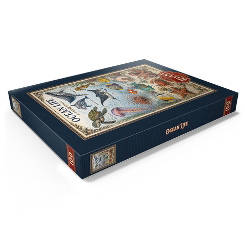 Darstellung des Puzzle Motivs Ocean Life Vintage Art Poster Ocean Life Vintage Art Poster 100 Puzzle Schachtel Ansicht1