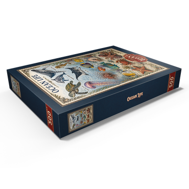 Darstellung des Puzzle Motivs Ocean Life Vintage Art Poster 500 Puzzle Schachtel Ansicht1
