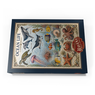 Darstellung des Puzzle Motivs Ocean Life Vintage Art Poster 500 Puzzle Schachtel Ansicht3