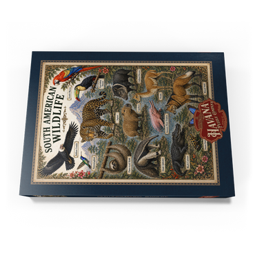 Darstellung des Puzzle Motivs South American Wildlife Vintage Poster 1000 Puzzle Schachtel Ansicht3