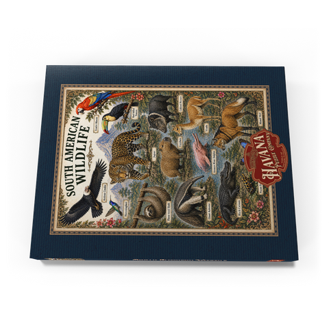 Darstellung des Puzzle Motivs South American Wildlife Vintage Poster South American Wildlife Vintage Poster 100 Puzzle Schachtel Ansicht3
